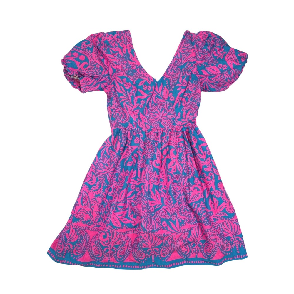 Lilly Pulitzer Women's‎ Suzie Short Sleeve Dress- Aura Pink Leaf size 00